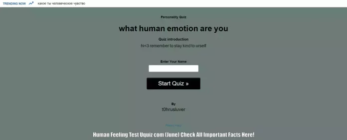 Human Feeling Test Uquiz com