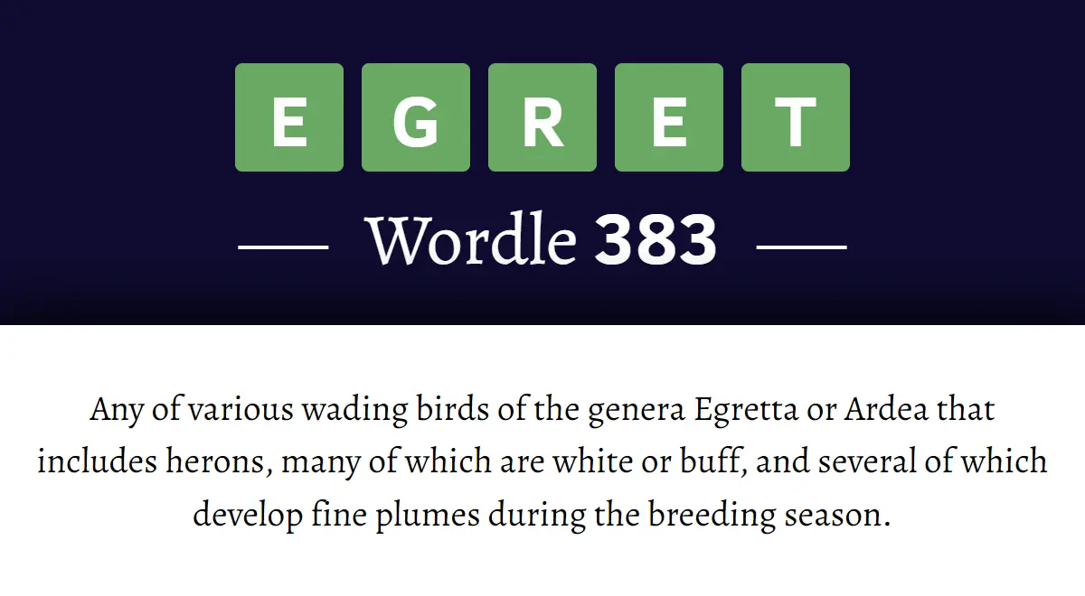 Egret Wordle