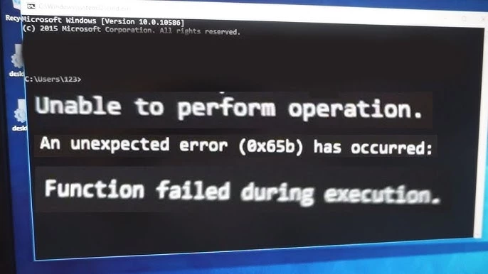 Operation Failed With Unexpected Error