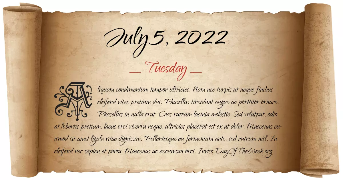 What Is Gonna Happen In July 5 2022