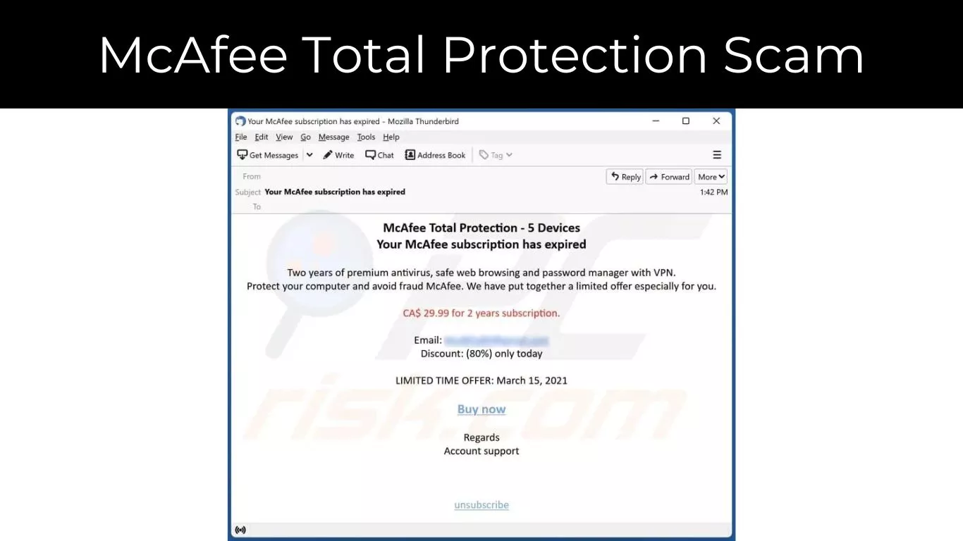 McAfee Total Protection Scam