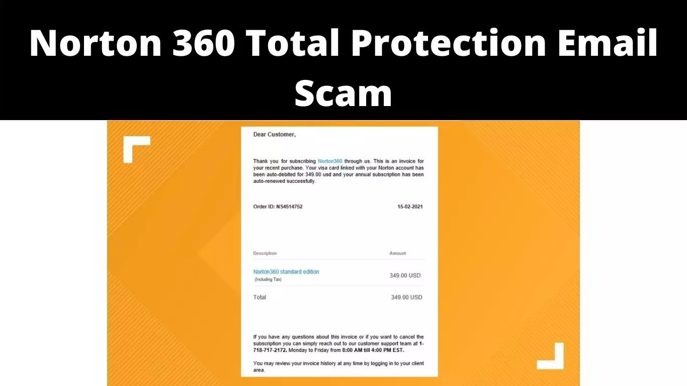 Norton 360 Total Protection Email Scam
