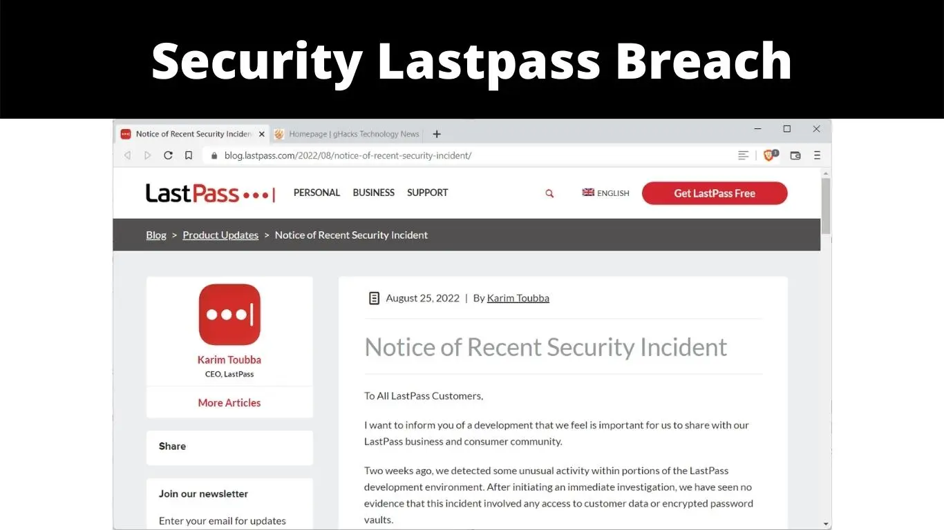 Security Lastpass Breach