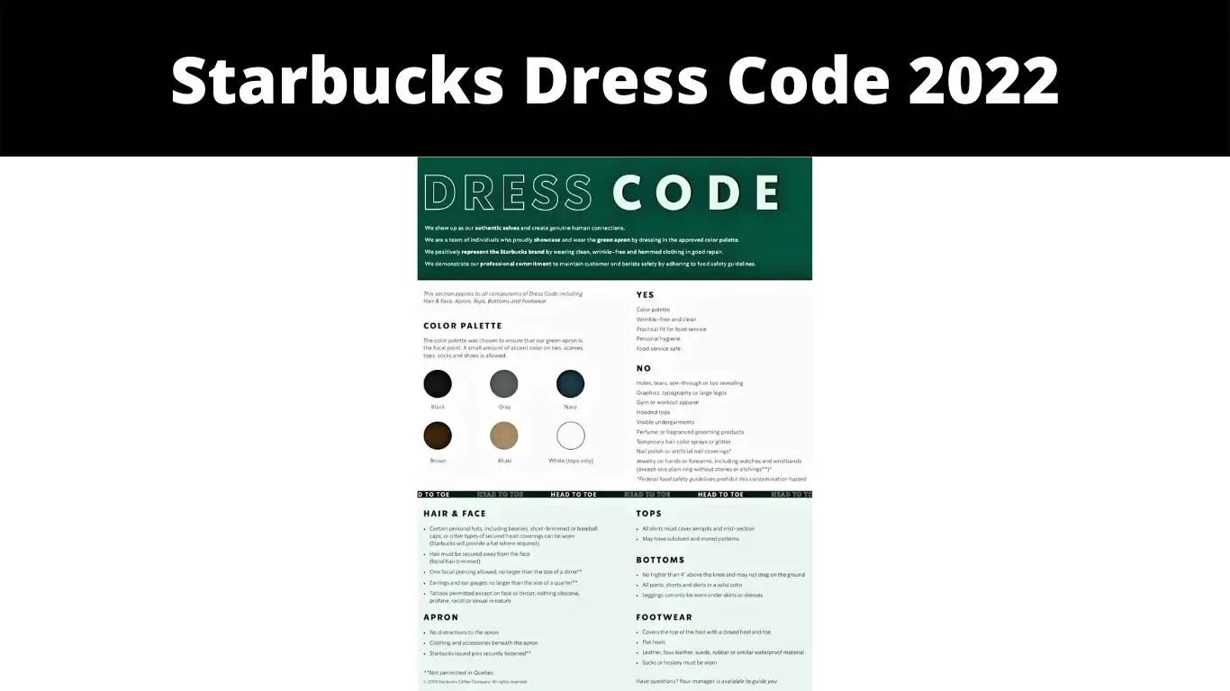 Starbucks Dress Code 2022