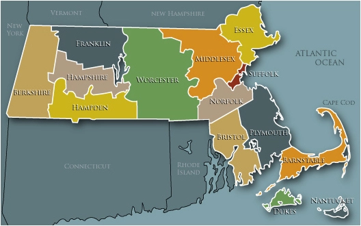 Which Five States Border Massachusetts