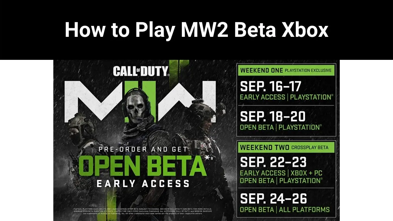 How to Play MW2 Beta Xbox
