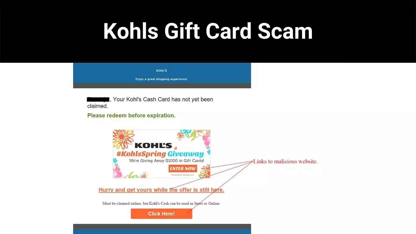 Kohls Gift Card Scam