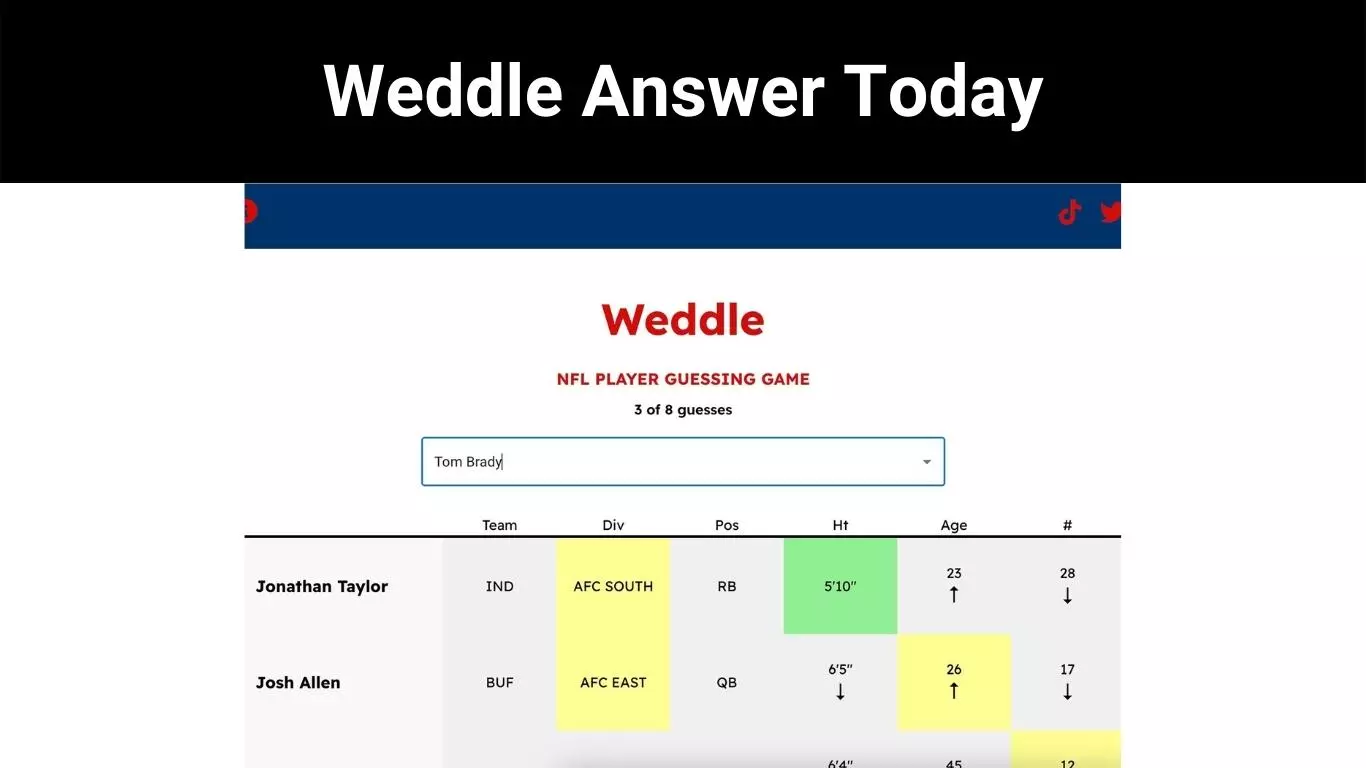 Weddle Answer Today