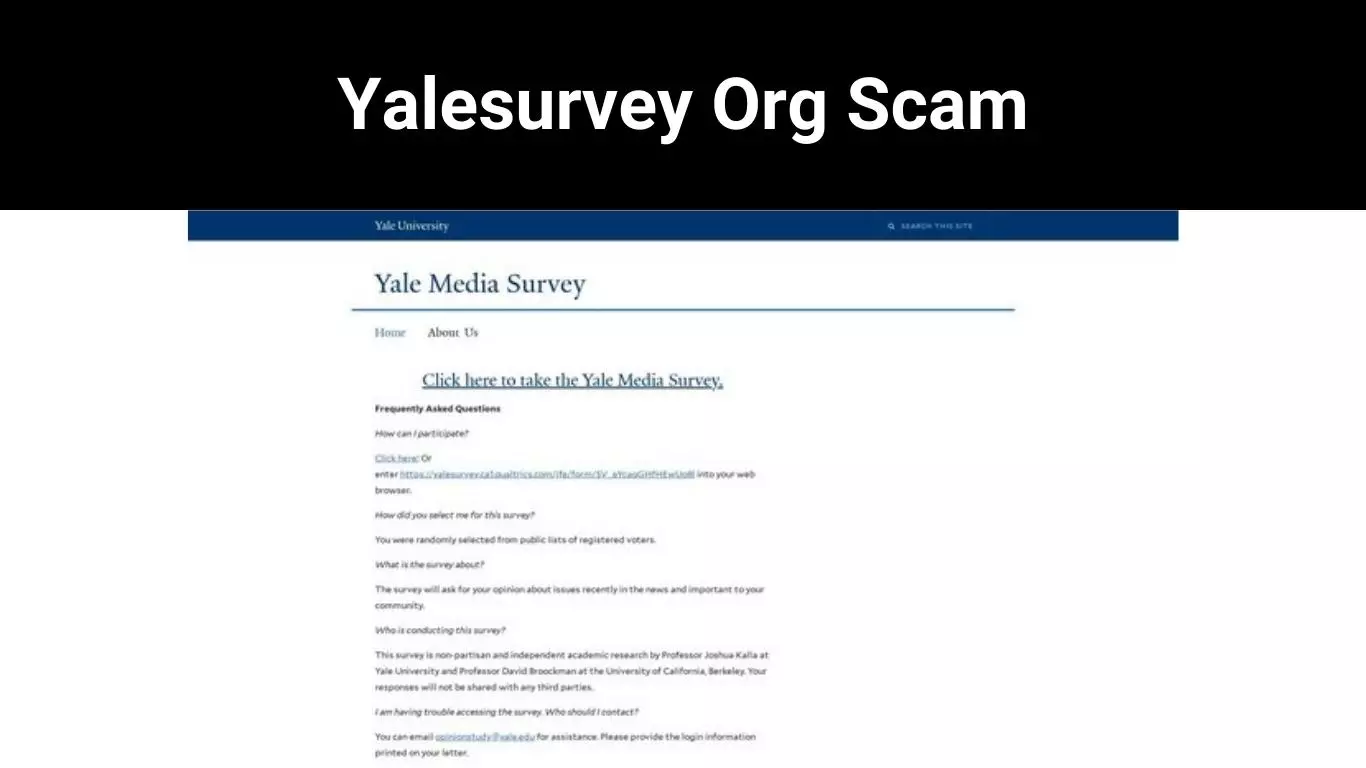 Yalesurvey Org Scam