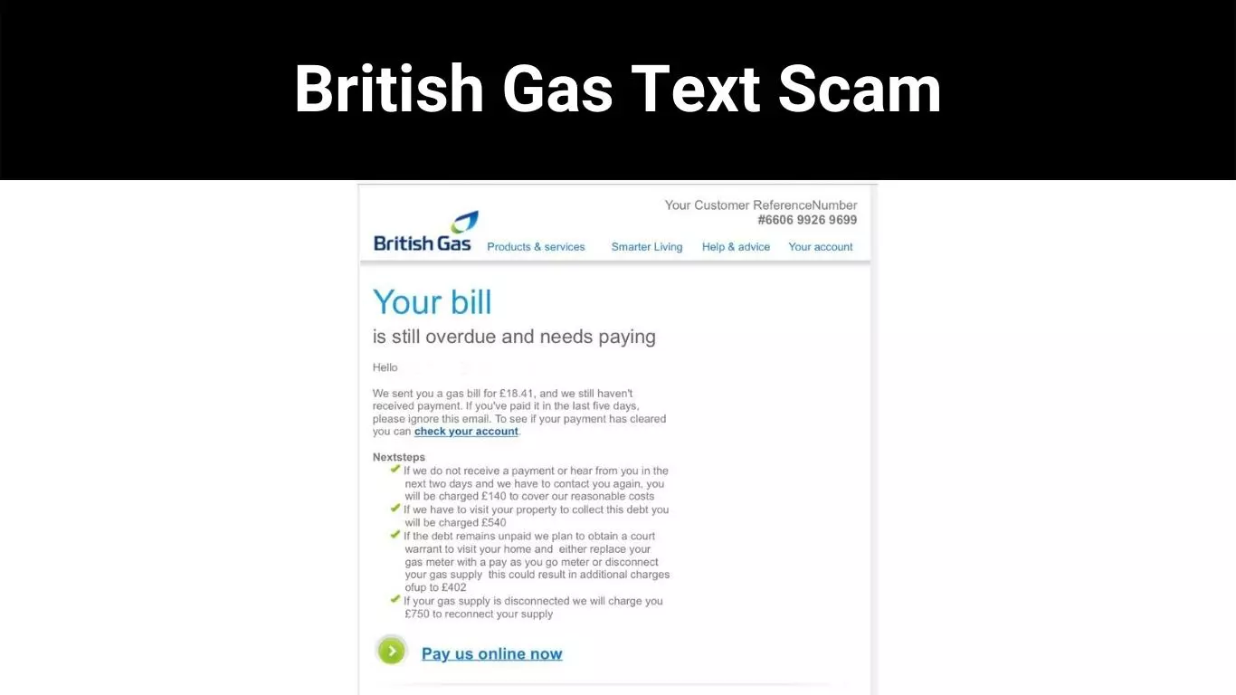 British Gas Text Scam