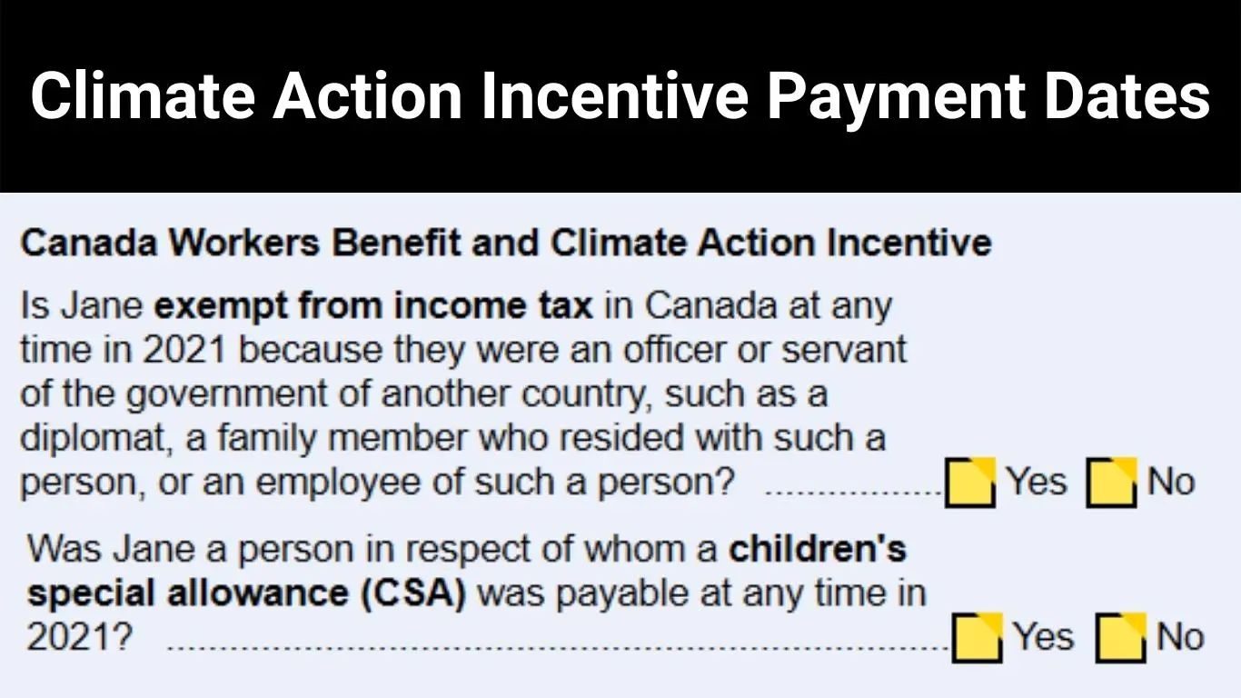 Climate Action Incentive Payment Dates