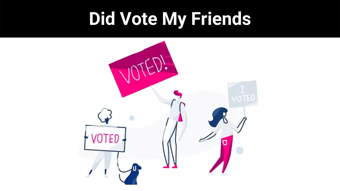 Did Vote My Friends