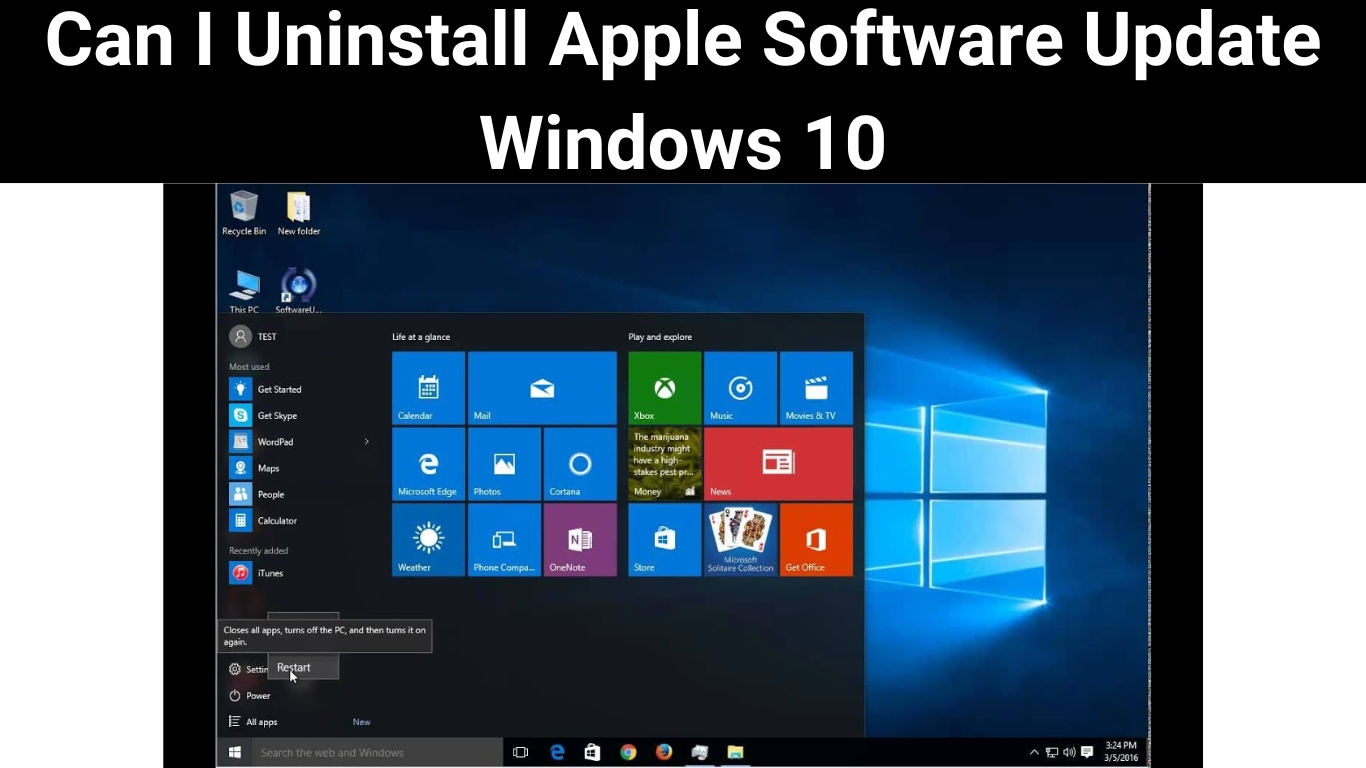 Can I Uninstall Apple Software Update Windows 10