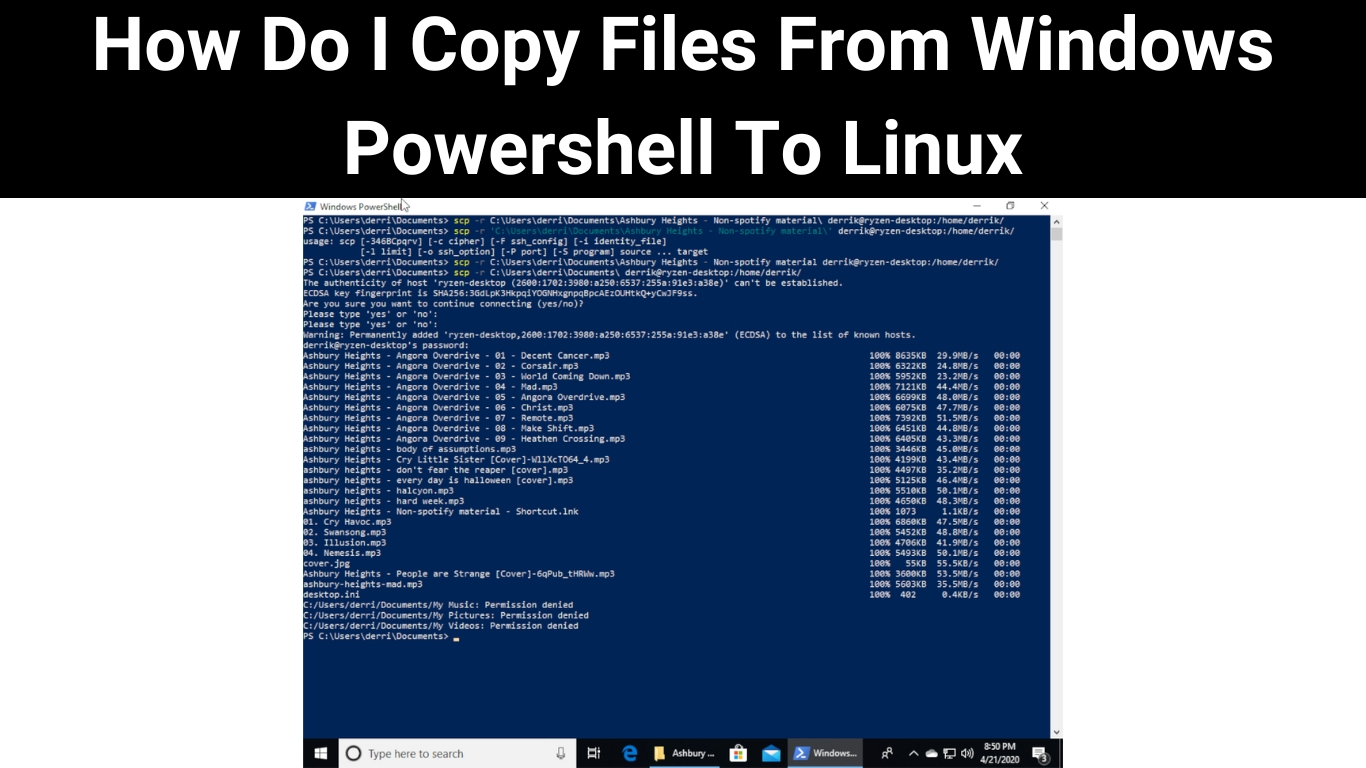 How Do I Copy Files From Windows Powershell To Linux