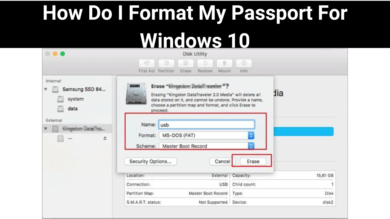 How Do I Format My Passport For Windows 10
