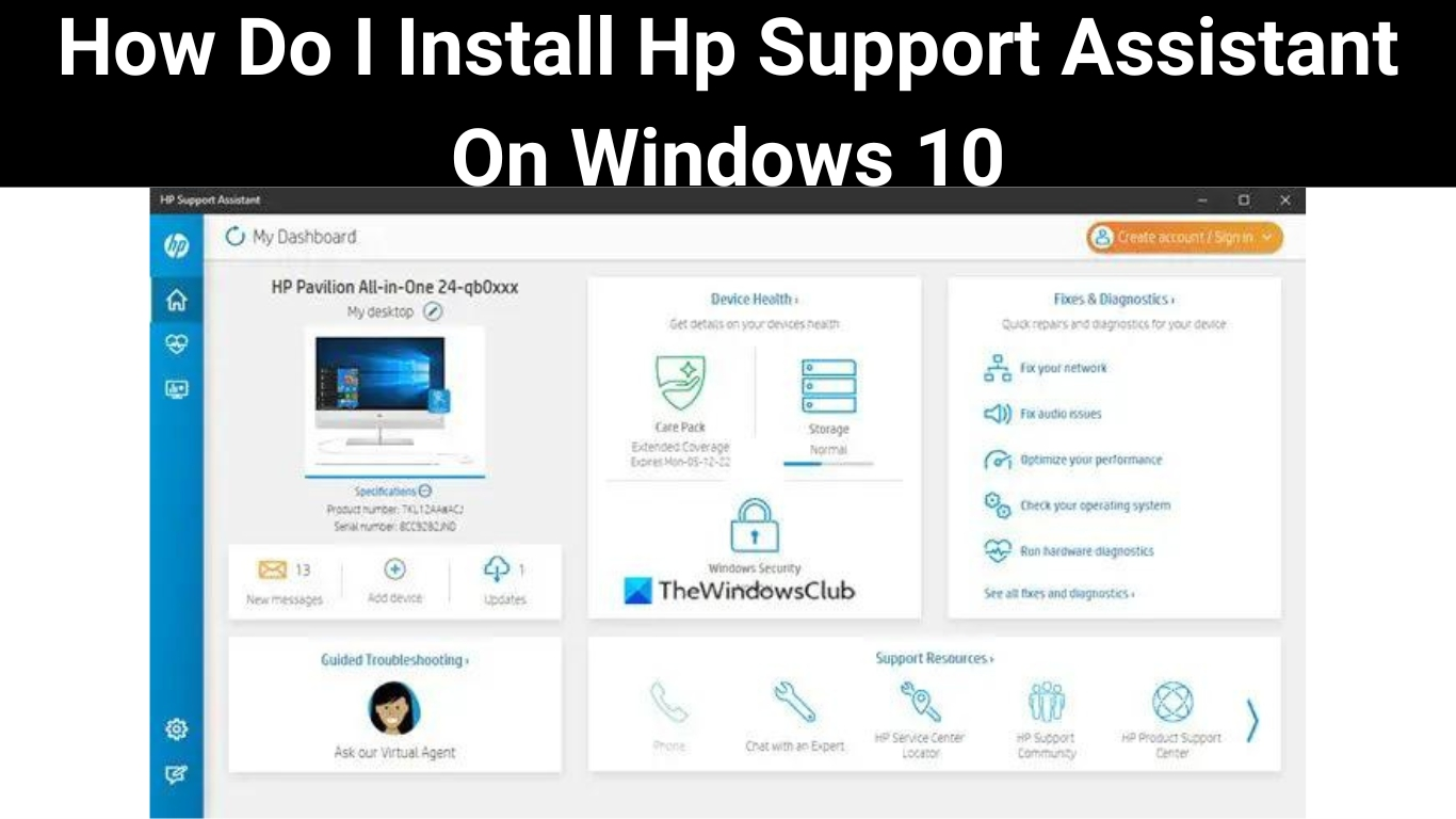 How Do I Install Hp Support Assistant On Windows 10