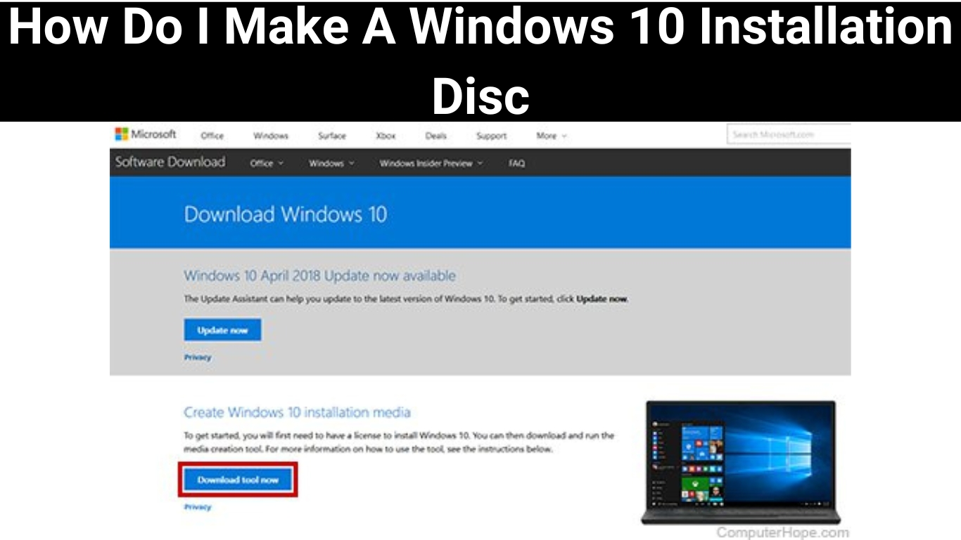 How Do I Make A Windows 10 Installation Disc