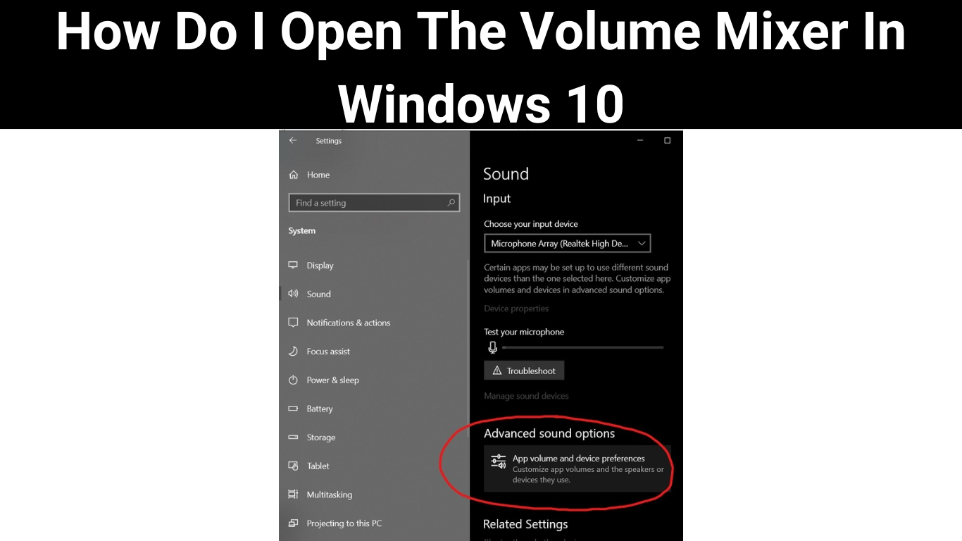 How Do I Open The Volume Mixer In Windows 10