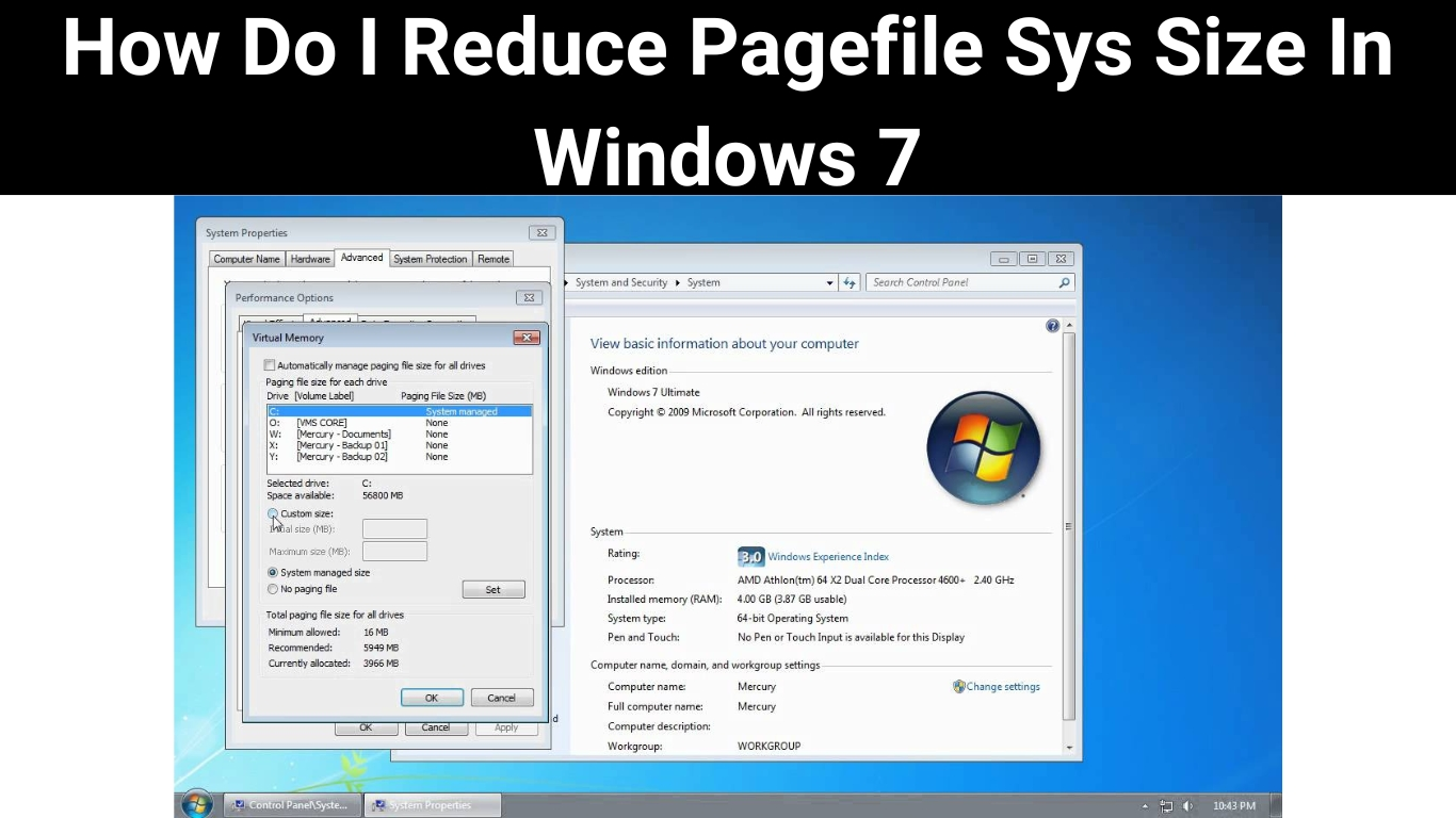 How Do I Reduce Pagefile Sys Size In Windows 7