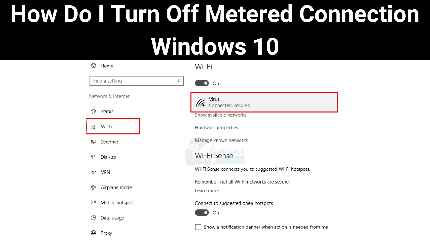 How Do I Turn Off Metered Connection Windows 10