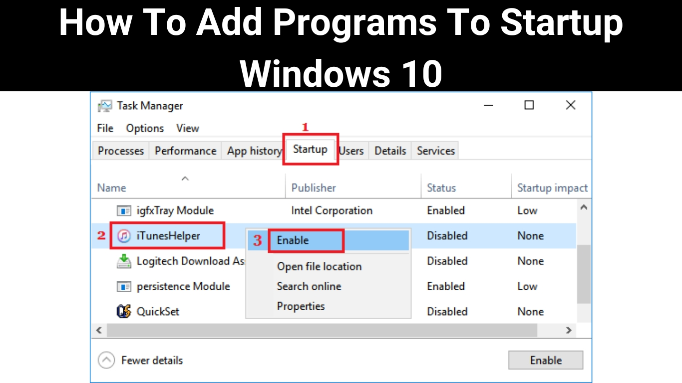 How To Add Programs To Startup Windows 10