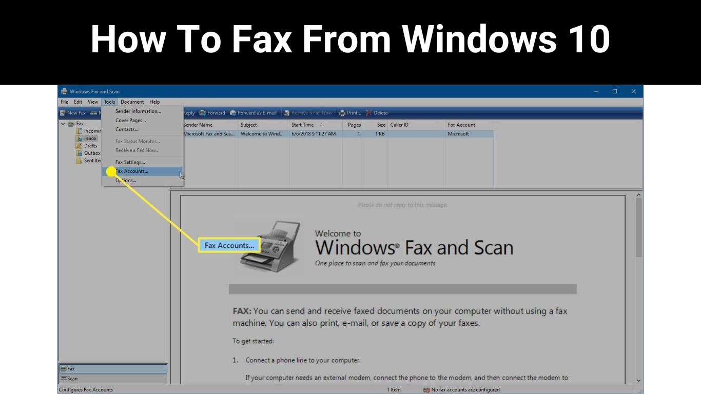 How To Fax From Windows 10