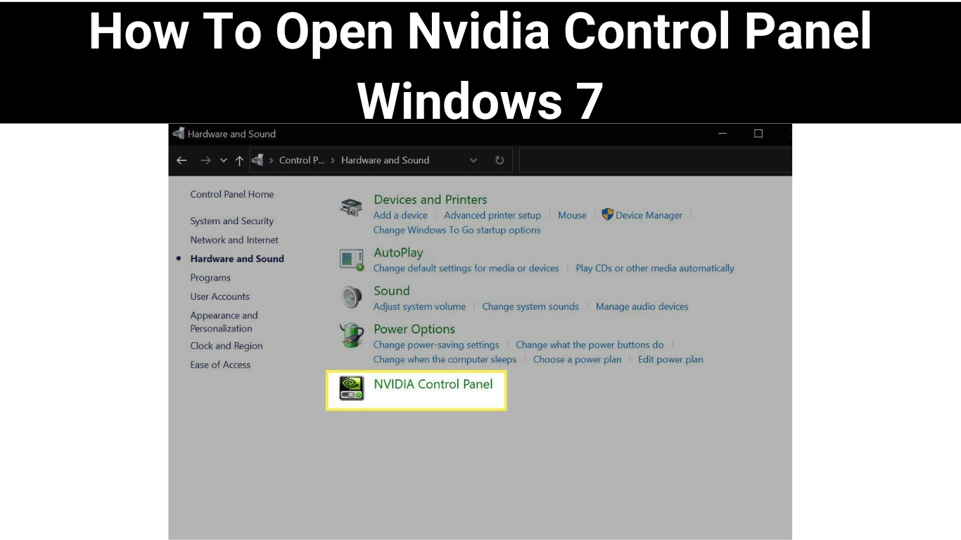 How To Open Nvidia Control Panel Windows 7