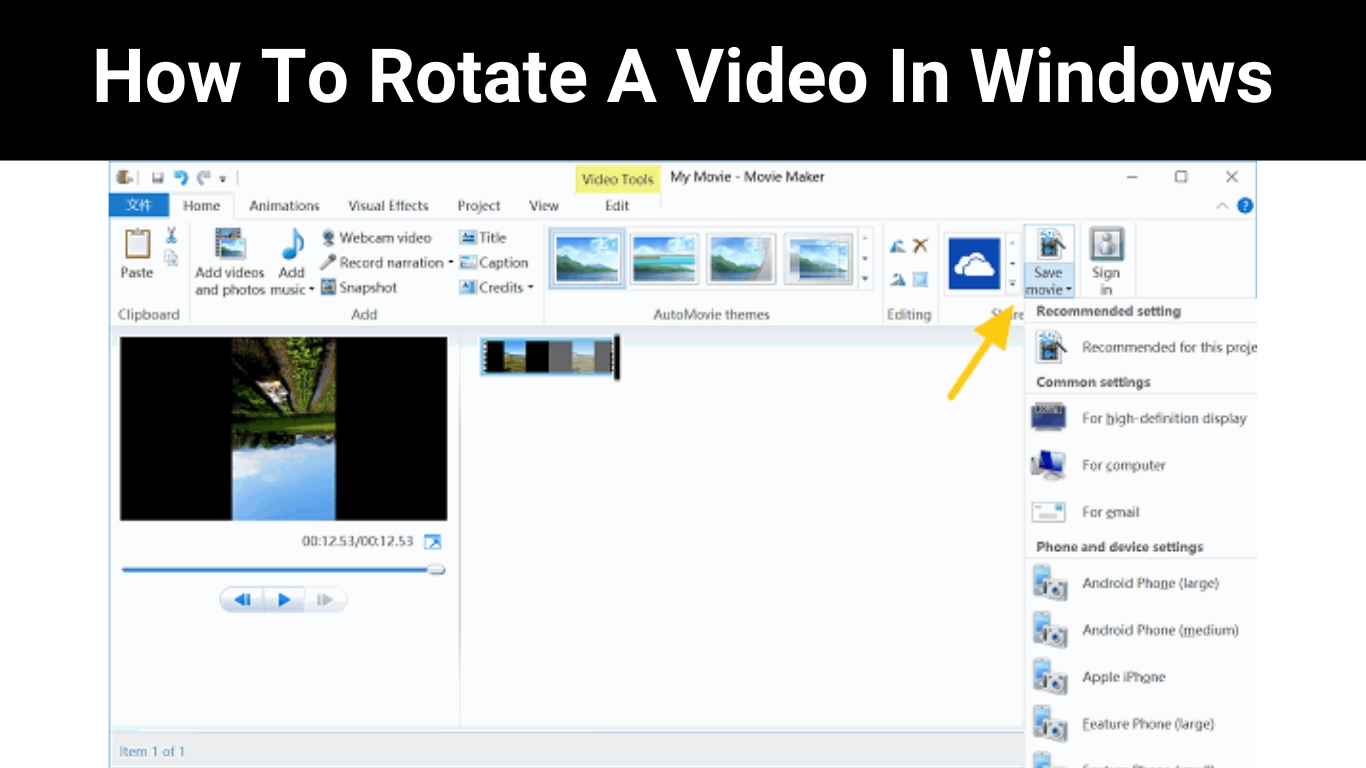 How To Rotate A Video In Windows