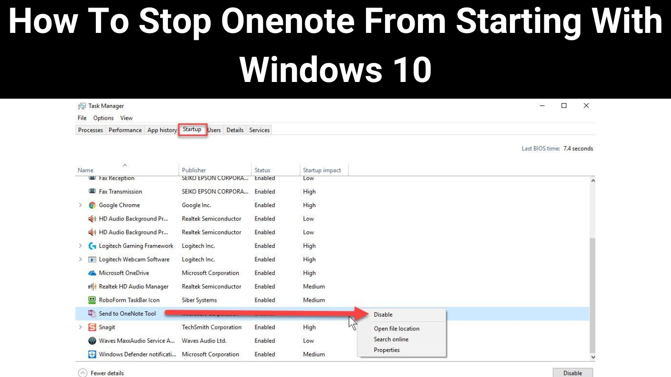 How To Stop Onenote From Starting With Windows 10