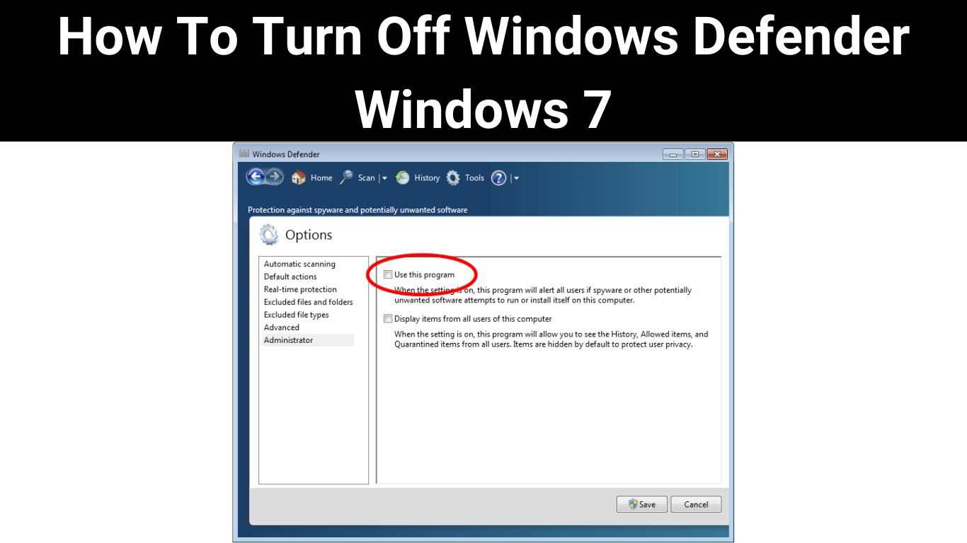 How To Turn Off Windows Defender Windows 7