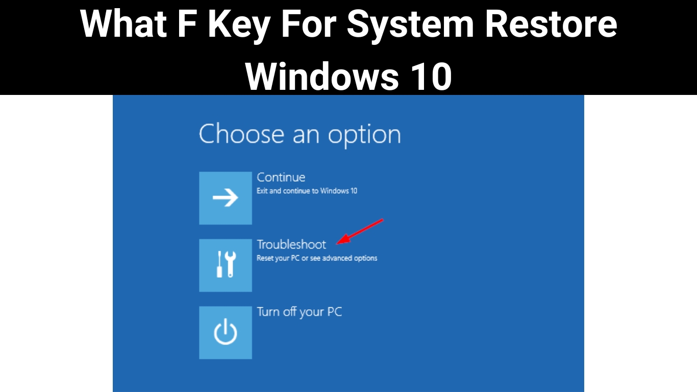 What F Key For System Restore Windows 10