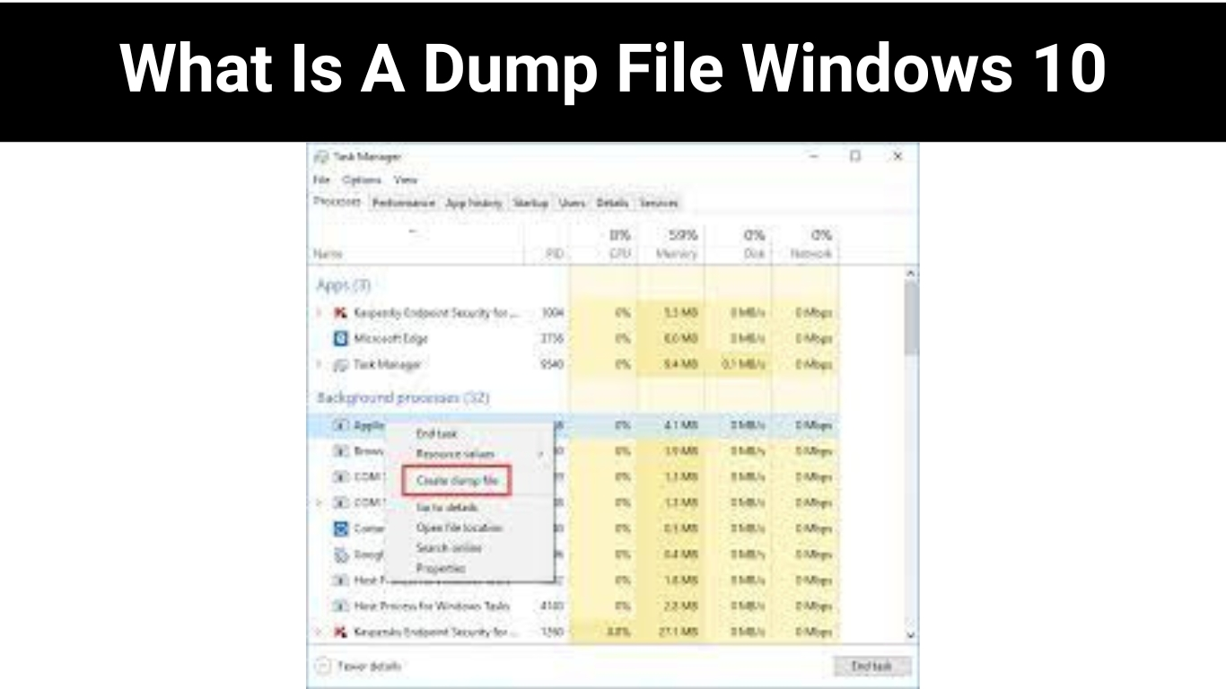 What Is A Dump File Windows 10