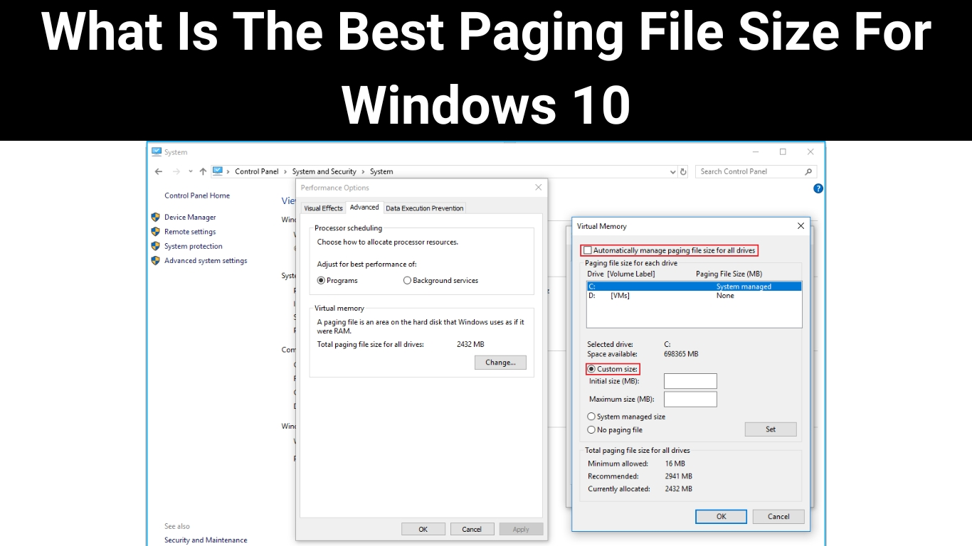 What Is The Best Paging File Size For Windows 10