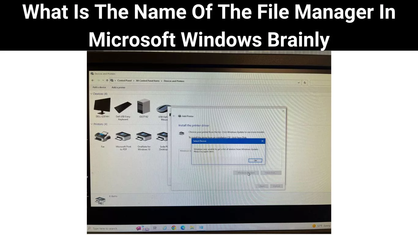 What Is The Name Of The File Manager In Microsoft Windows Brainly