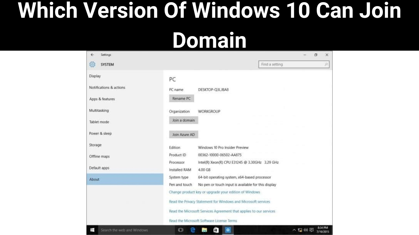 Which Version Of Windows 10 Can Join Domain