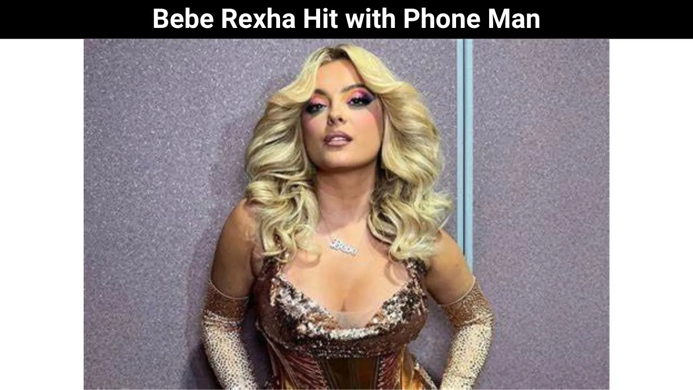 Bebe Rexha Hit with Phone Man
